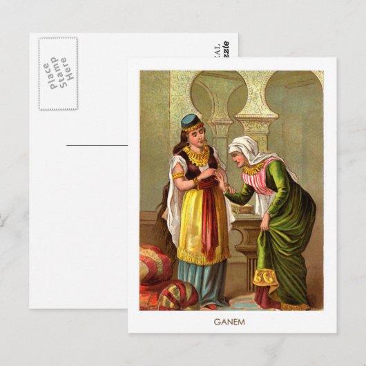 1001 Arabische nachts: Ganem Briefkaart (Voorkant / Achterkant)