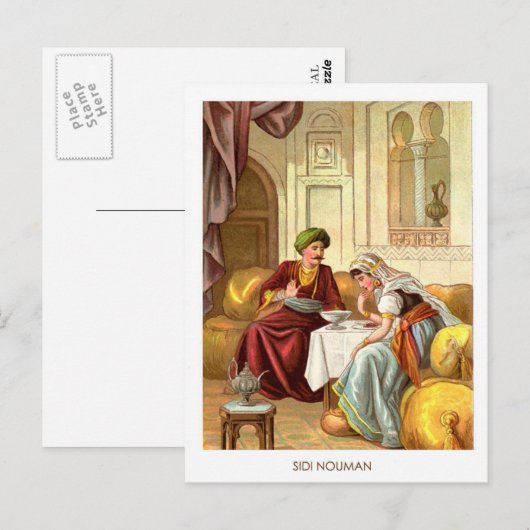 1001 Arabische nachts: Sidi Nouman Briefkaart (Voorkant / Achterkant)
