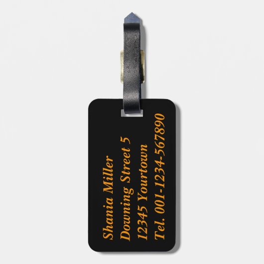 1001 Oriental Night Reflection Bagagelabel (Achterkant verticaal)