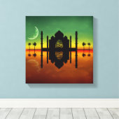 1001 Oriental Night Reflection Canvas Afdruk (Insitu (Houten vloer))