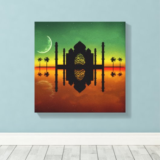 1001 Oriental Night Reflection Canvas Afdruk (Insitu (Houten vloer))