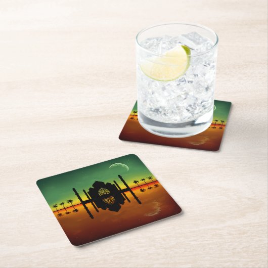 1001 Oriental Night Reflection Kartonnen Onderzetters (Insitu)