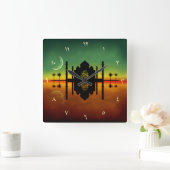 1001 Oriental Night Reflection Vierkante Klok (Huis)
