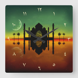 1001 Oriental Night Reflection Vierkante Klok