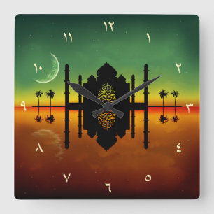 1001 Oriental Night Reflection Vierkante Klok