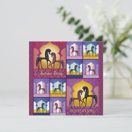 1001 Uitnodiging van de Arabische Nacht-partij (Staand voorkant)
