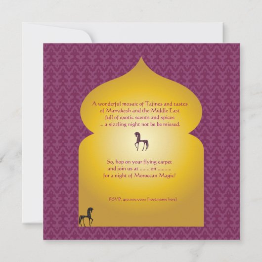 1001 Uitnodiging van de Arabische Nacht-partij (Achterkant)