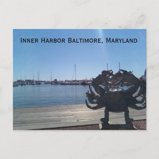 1002001151, Inner Harbor Baltimore, Maryland Briefkaart (Voorkant)
