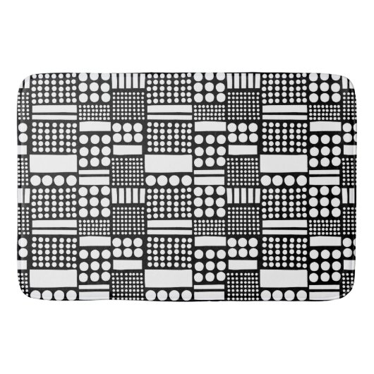 100416 - White on Black Badmat (Voorkant)