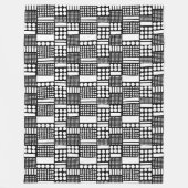 100416 - White on Black Fleece Deken (Voorkant)