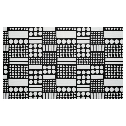 100416 - White on Black Stof (Fat Quarter)
