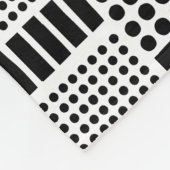 100416 - Zwart in wit Fleece Deken (Hoek)