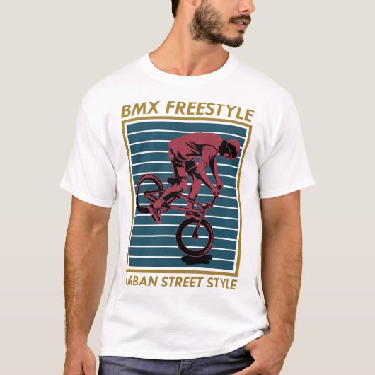 1004 BMX-Freestyle-Urban-TShirt-Design T-shirt (Voorkant)