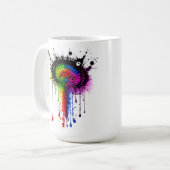1005 Groovy Rainbow Inkblot Koffiemok (Voorkant links)