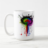 1005 Groovy Rainbow Inkblot Koffiemok (Links)