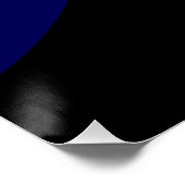 1007 Zwart-blauw Abstracte kunst Perfect Poster (Hoek)