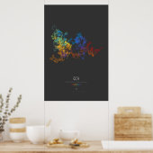 100.000 cijfers van Apéry's Constant (donker) Poster (Keuken)
