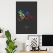 100.000 cijfers van Apéry's Constant (donker) Poster (Thuiskantoor)