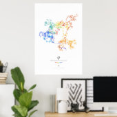 100.000 cijfers van de Golden Ratio (licht) Poster (Thuiskantoor)