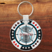 $100,000. Poker Chip Sleutelhanger (Voorkant)