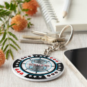 $100,000. Poker Chip Sleutelhanger (Zijkant)
