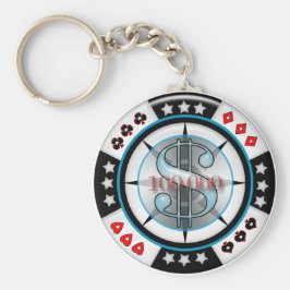 $100,000. Poker Chip Sleutelhanger