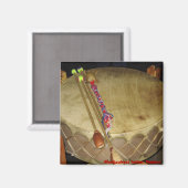 100_0046, Montaukett Indiase natie Magneet (Voorkant / Achterkant)