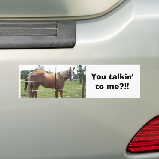 100_0415, praat je tegen me?!! bumpersticker (Op auto)