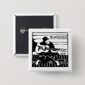 100:1 psalm vierkante button 5,1 cm (Voorkant /achterkant)