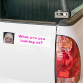 100_2240, waar kijk je naar? bumpersticker (Op Truck)