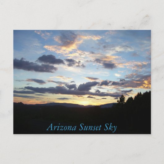 100_5037, Arizona Sunset Sky Briefkaart (Voorkant)