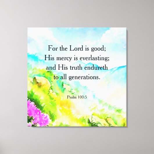 100:5 psalm canvas afdruk (Voorkant)