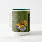 100:5 psalm tweekleurige koffiemok (Voorkant links)