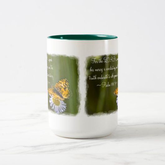 100:5 psalm tweekleurige koffiemok (Center)