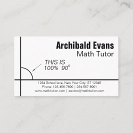 100% 90° Grappige wiskunde leraar Visitekaartje