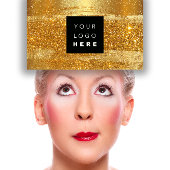 100 Aangepaste Logo QRCODE Gold Glitter Glitter Ma Visitekaartje
