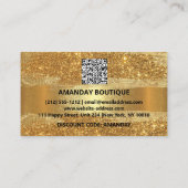 100 Aangepaste Logo QRCODE Gold Glitter Glitter Ma Visitekaartje (Achterkant)