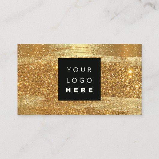 100 Aangepaste Logo QRCODE Gold Glitter Glitter Ma Visitekaartje (Voorkant)