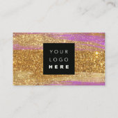 100 Aangepaste Logo QRCODE Gold Glitter Glitter Pi Visitekaartje (Voorkant)