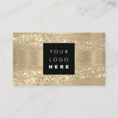 100 Aangepaste Logo QRCODE Gold Glitter Strokes Visitekaartje (Voorkant)