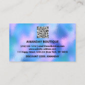 100 Aangepaste Logo QRCODE Holographic Makeup Visitekaartje (Achterkant)
