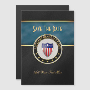 [100] Adjutant General's Corps Branch Insignia [3D Magnetische Uitnodiging