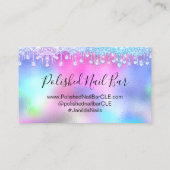 100 Afspraakherinnering Drip Roze Blauwe Diamant Visitekaartje (Achterkant)