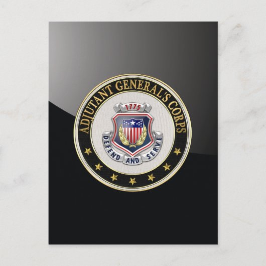 [100] AG Corps Regimental Insignia [3D] Briefkaart (Voorkant)