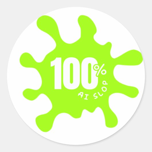 100% AI-bende-label Ronde Sticker (Voorkant)