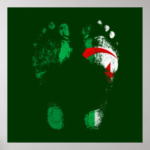 100% Algerije - Algerijns naar de zolen van mijn v Poster