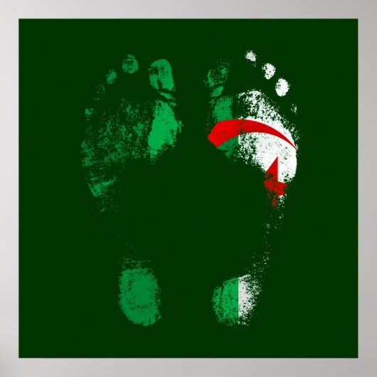 100% Algerije - Algerijns naar de zolen van mijn v Poster (Voorkant)