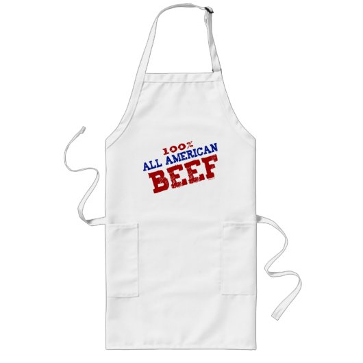 100% Alle Aprons van Ameïcaans rundvlees Lang Schort (Voorkant)