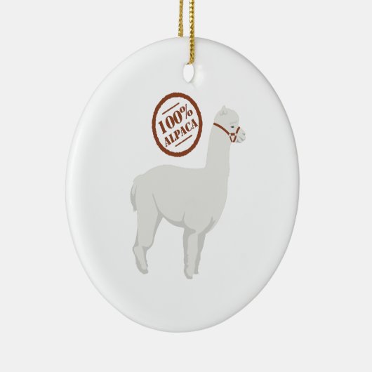 100% Alpaca Keramisch Ornament (Rechts)