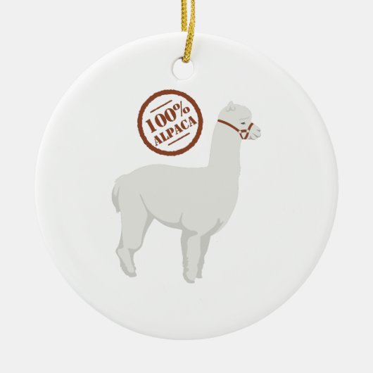 100% Alpaca Keramisch Ornament (Voorkant)